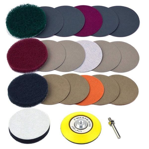 

20pcs car diy polishing kit car taillight fog lamp repair kit includes: 3 inch scouring pad + high precision waterproof sand dis