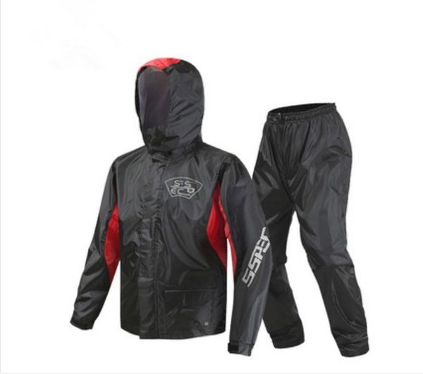 

2019 new arrival motorcycle riding raincoat moto rain pants suit split outdoor breathable rainproof scj-605 ing, Black;blue