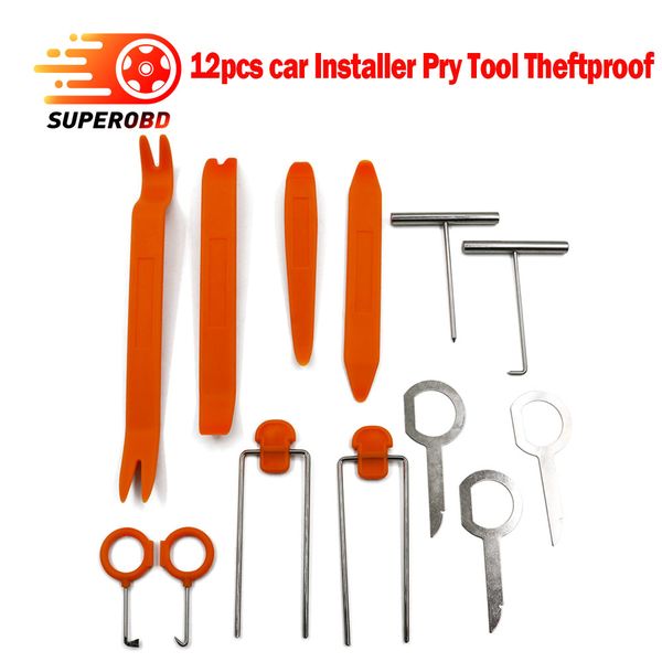 

12pcs auto car radio door clip panel trim dash audio removal installer pry tool theftproof aluminum car wheel tires valves