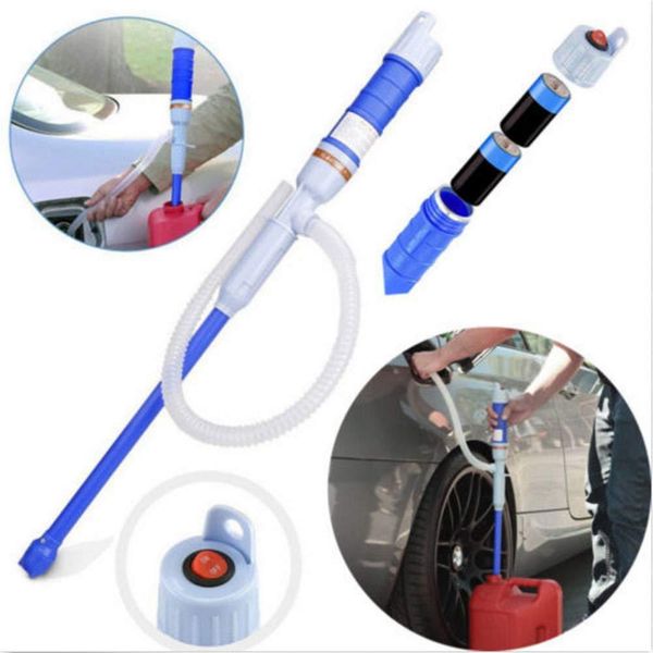 

63cm electric liquid transfer pump battery operated liquid transfer water gas tools petrol fuel portable car siphon hose