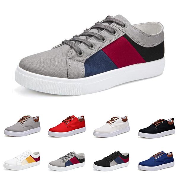 

2020 men fashion casual shoes canvas sneakers triple black white navy blue red mens breathable sneaker size 39-46