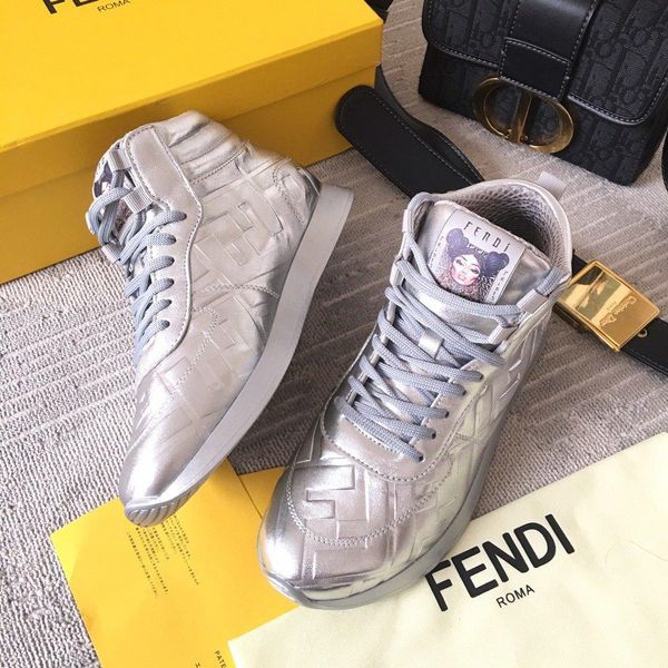 

explosion style high-shoes womenss tide hip-hop increase popular womenss shoes new silver leather casual fashion shoes sneakers 111, Black