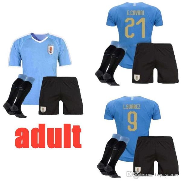 

2019 2020 uruguay soccer jersey 19/20 home 9 l.suarez 21 e.cavani soccer shirt #3 d.godin away national team football uniforms, Black