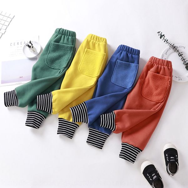 

fleece casual 2019 winter children's warm children's warm pants crawler pants, Blue