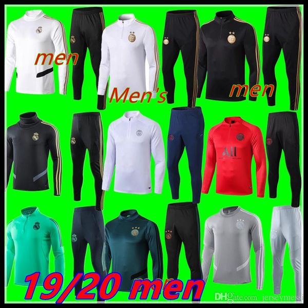 

survÃªtement football sportswear real madrid football training suit 2019 2020 survetement de foot chandal survÃªtement football uniform joggin, Black