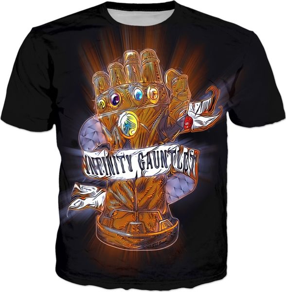 

plstar cosmos summer tees 4 marvel thanos infinity glove for men women short sleeve o-neck tee xs-7xl, White;black