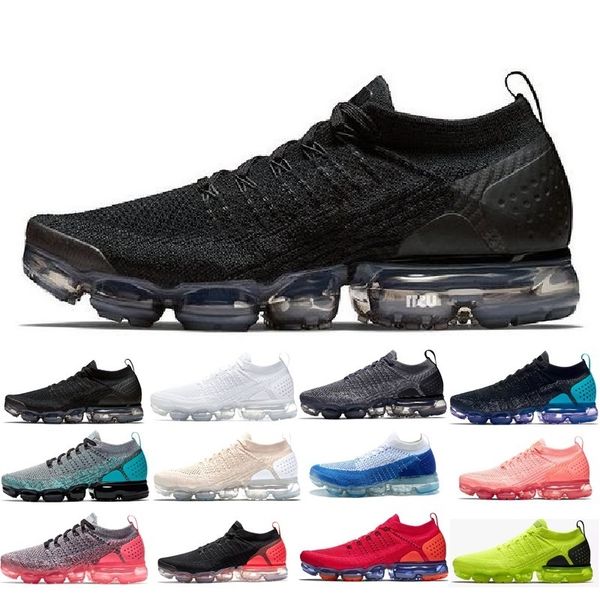 

2018 vapors 2.0 be true designers men woman shock shoes for real quality fashion mens casual maxes sneakers, Black
