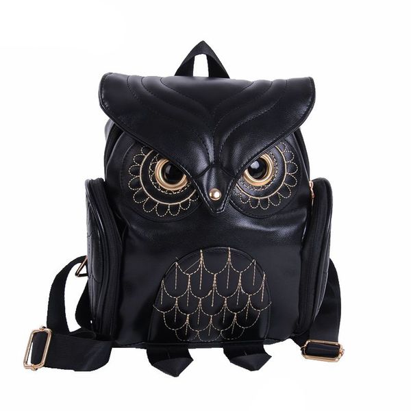 

fashion cute owl backpack women cartoon school bags youth leather backpacks for teenage girls bagpack mochila
