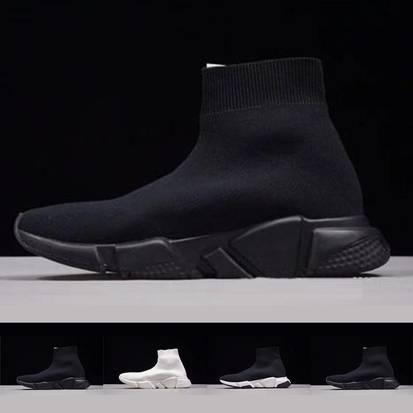 

2019 shoes speed trainer black red gypsophila triple black fashion flat sock boots men women casual shoes runner with dust bag40-45 lzs8