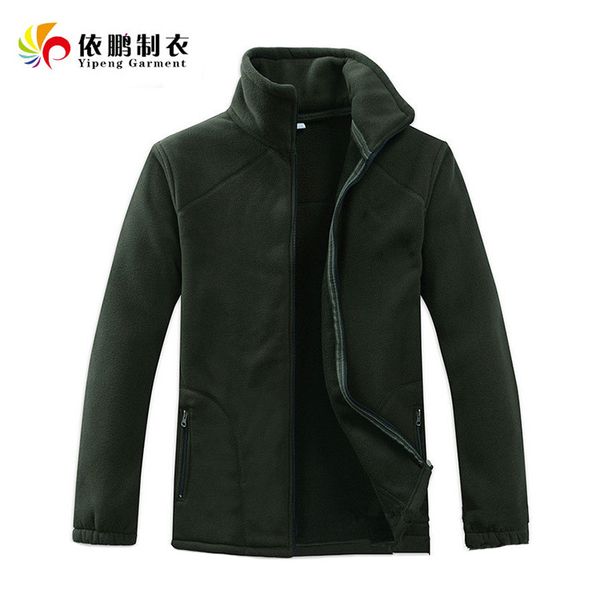 

2018 new style men's polar fleece jacket middle-aged men long sleeve double-sided plush hoodie dad coat, Black;brown