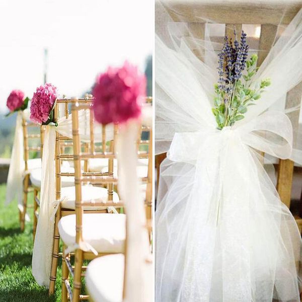 Cheap 48cm 5meter Sheer Crystal Organza Tulle Roll Fabric For