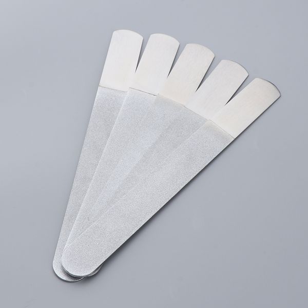

5pcs stainless steel emery nail files double sided buffer manicure tools kit