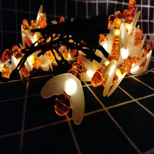 String Lights With Led Outdoor Waterproof Simulation Honey Bees