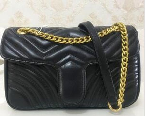 

fashion women shoulder bags classic pu leather marmont heart style 26cm gold chain handbag tote bags messenger handbags