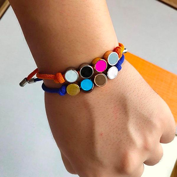 

19fw lucky rope bracelet men women hip hop outdoor street jewelry accessories festival gift color classic logo bead bracelet hfymsl001, Silver