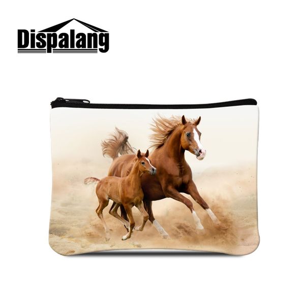 

dispalang coin purse for women horse design coin wallet bags for men girls small pouch purse animal zippered pouch, Red;black