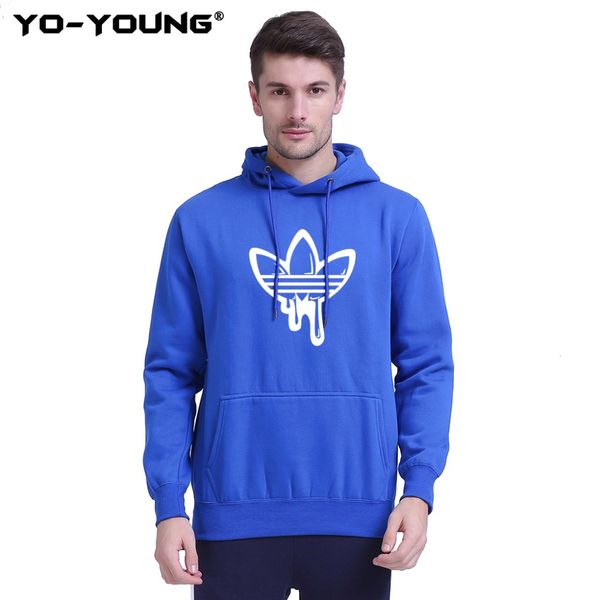 

new yo-young men steetwear hoodies sweatshirts fleece inside funny brand print casual outdoor sport hoodies, Black