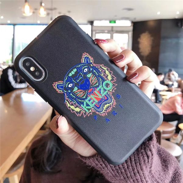 

One Piece Роскошный телефон чехол для iPhone 6S 7P X XS мода Тигр головы новый дизайнер телеф