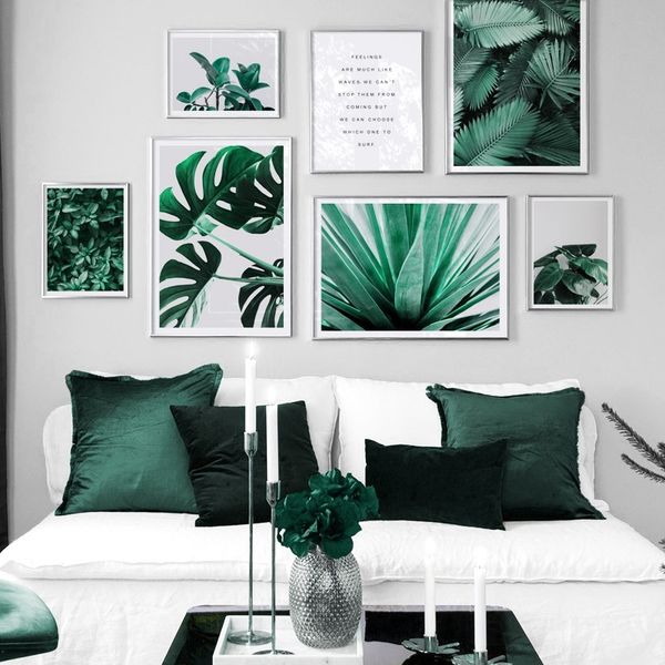 

monstera leaves aloe plant farm quotes wall art canvas painting nordic posters and prints wall pictures for living room decor