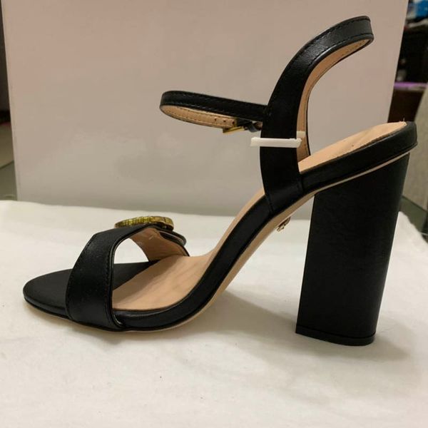 

women sandals with correct flower box dust bag shoes snake print slide summer wide flat sandals size;35-42, Black