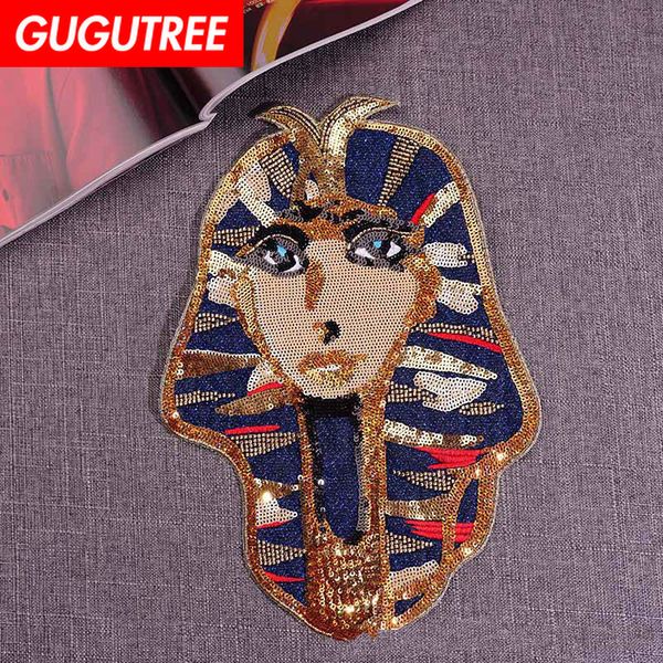 

gugutree sequins embroidery big girl patch animal cartoon patches badges applique patches for clothing fd-44, Black