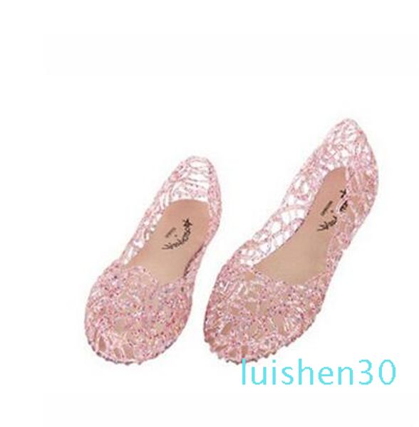 

wholesale-4 colour cut-outs sandals flip flops hollow powder glitter nest hole l30, Black