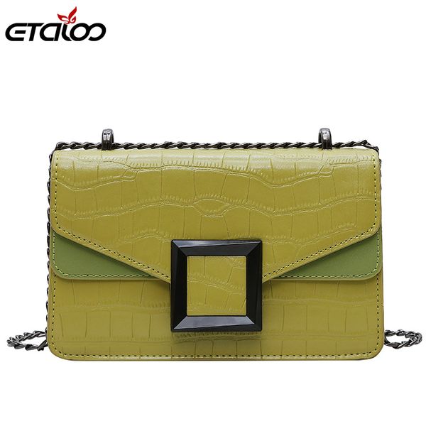 

stone pattern pu leather crossbody bags for women 2020 small shoulder messenger bag chain handbags women's bag