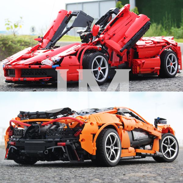 

mclaren p1 hypercar feraried racing sports car building blocks xq1001 xq1002 motor power function technic bricks kids gift toy