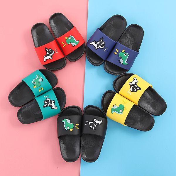 

new kids home slippers boys beach sandals 2020 fashion summer baby slippers girls house flip flop children indoor casual shoes, Black;red