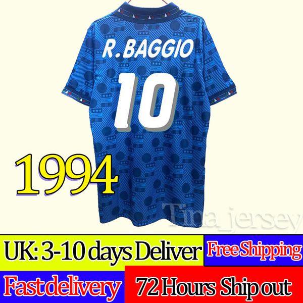 

retro 1994 italy soccer jerseys maldini r.baggio baresi 94 home away retro football shirt 2xl, Black;yellow