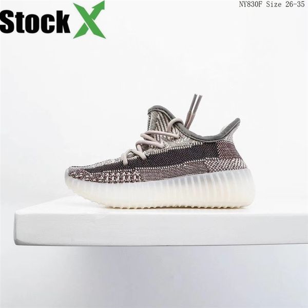 

2020 kanye west kids boys girls childrens running shoes yecheil yeezreel hyperspace lundmark antlia static reflective zebra designer shoe#43
