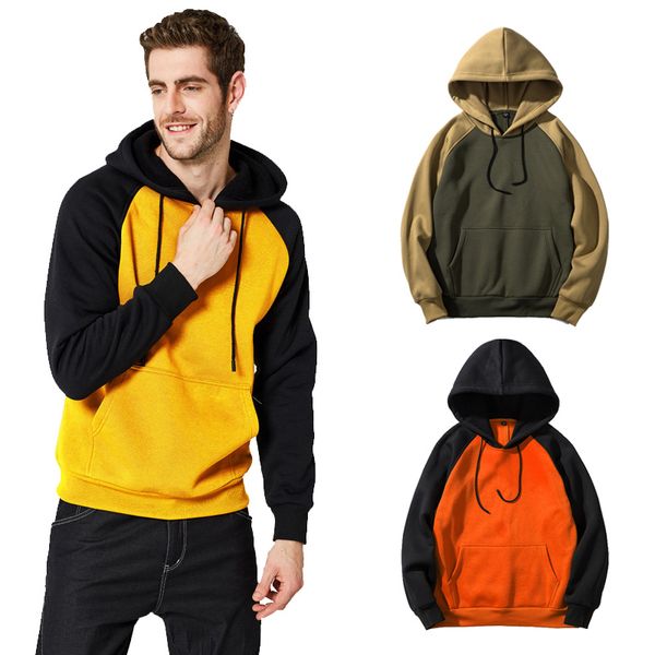 

colorful long sleeve skateboarding hoodies autumn winter thicken sweatshirts male casual patchwork hooded running sportwear xxl, White;black