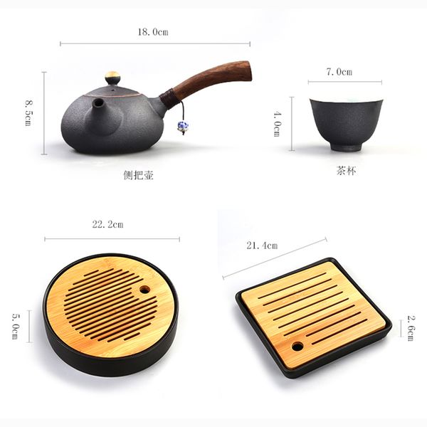 

nordic ретро керамические послеобеденный чай набор японский стиль главная простые открытый бюро путешествий kung fu чайный сервиз с подносом