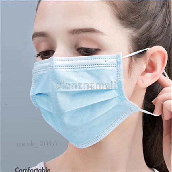 

1pcs adultren j disposable face mask in stock mask retail 50 pcs non woven 3 layers dust proof safety masks