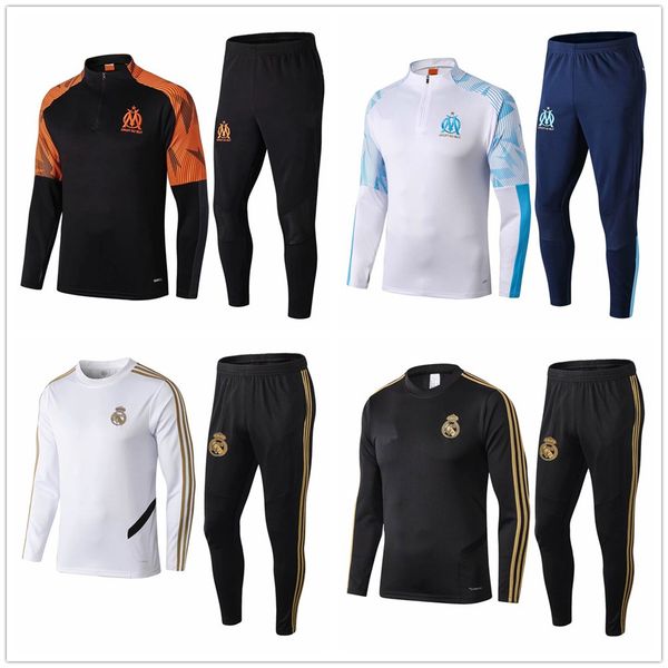 

2019 2020 om ajax track uit mbappe long leeve real madrid training uit football jacket mar eille man kit uniform chandal pant, Black;yellow