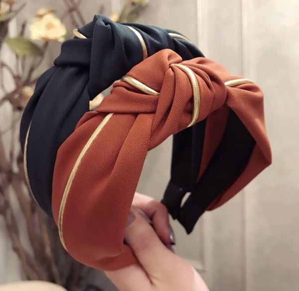 

hair accessories phnom penh hit color hair hole korean headband ladies middle cross knotted fabric wide-brimmed headband wy1378, Silver