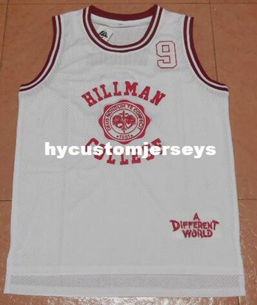 

men basketball jersey uniforms movie culture hillman no.9 wayne sports clothing vest mesh breathable plus size ncaa, Black;blue