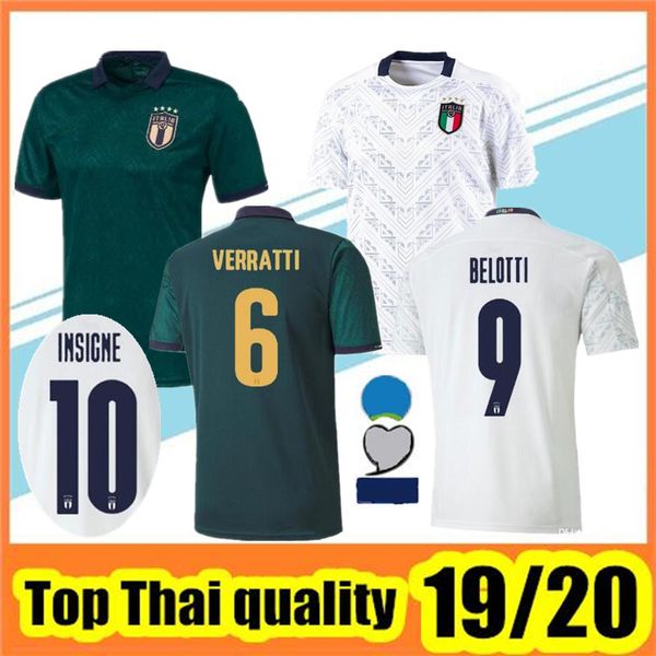 

2019 2020 italy soccer jersey 20/22 green away jorginho el shaarawy bonucci insigne bernardeschi football shirts, Black;yellow