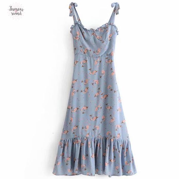 

summer dress 2019 women polyester prairie chic print floral dress lady sleeveless ruffle a line sling long dress, Black;gray