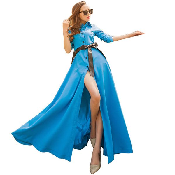 

new spring evening dress yousef aljasmi long sleeve travel bohemia beach dress big yards, Black;pink