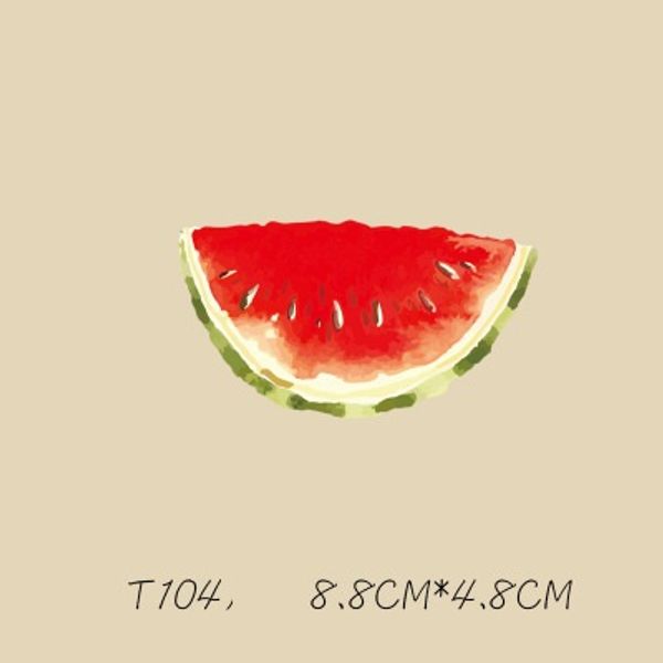 

summer magic sticker cartoon watermelon diy stickers for t shirt funny patches iron-on transfers patches for clothes, Black