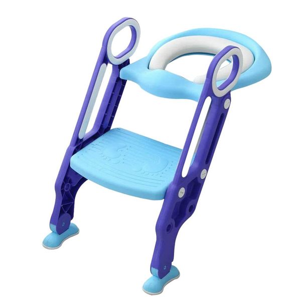

Baby Child Potty Toilet Trainer Seat Step Stool Ladder Adjustable Training Chair