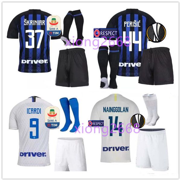 

New nainggolan occer jer ey kit patch 2018 2019 candreva icardi peri ic d 039 ambro io kriniar gagliardini 18 19 football hirt