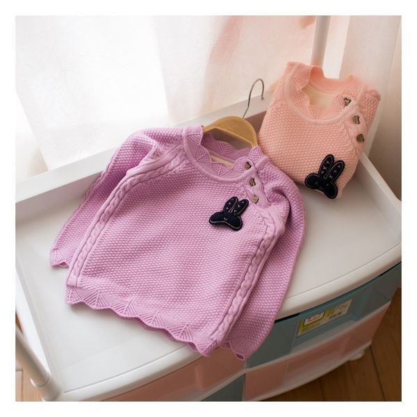 

winter children clothes warm cartoon outerwear baby girls long sleeve casual sweater thicken kids clothes lovely pullover, Blue
