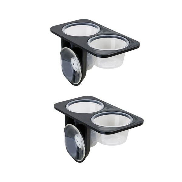 

2x feeding bowl water bowl double bowl with suction cup for terrarium reptiles