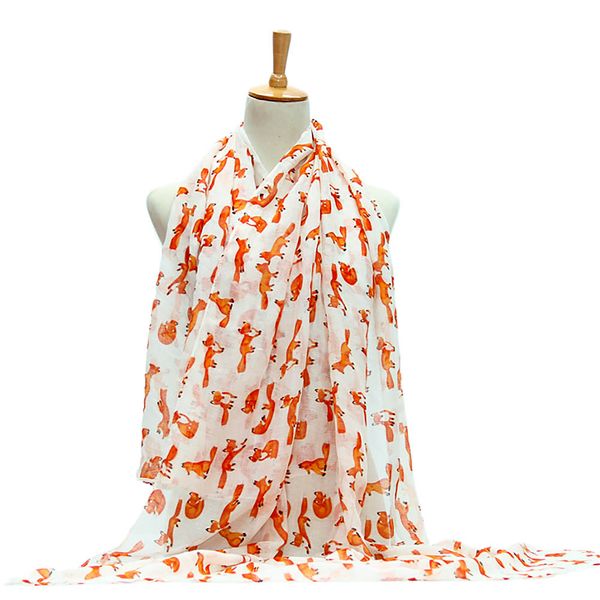 

мода женщины вуали 4 seasons симпатичные маленькие печати шаль wrap super soft, White