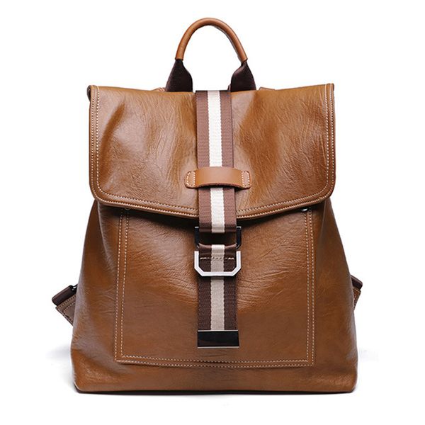

women genuine leather backpacks female vintage backpack girl schoolbag lady multifunctional shoulder bags sac a dos