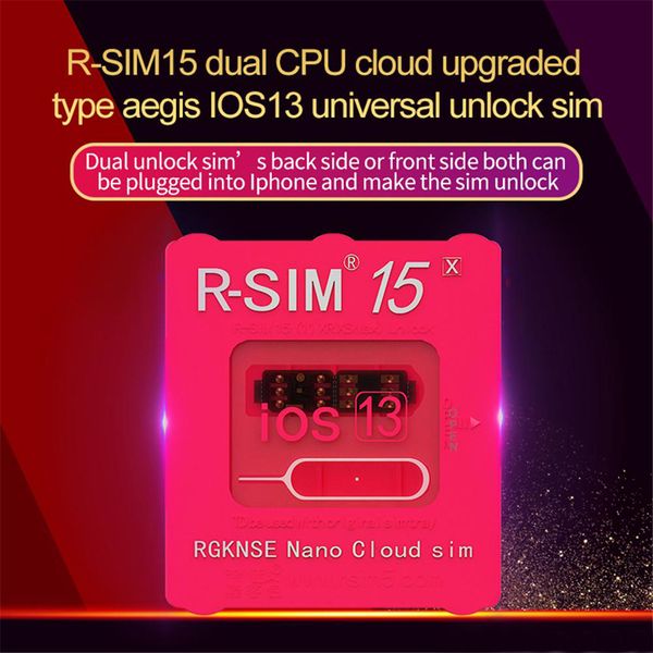 

rsim15 for ios13 unlock card rsim 15 r-sim15 dual cpu upgraded universal unlocking for iphone 11 xs max xr xs x 6 7 8 plus ios7-13.x mq50