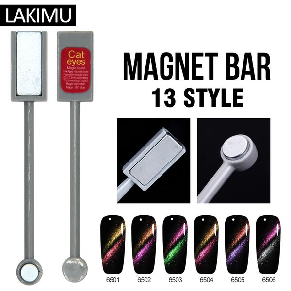 

lakimu uv gel nail polish nail art magnetic pen magical tools cat eye gel drawing vertical stick for cat eye 3d magnet stick set, Red;pink