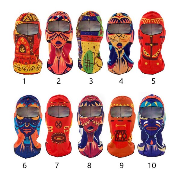 

cycling warm face mask windproof printed scarf headwear windproof balaclava women men outdoor sport riding mask
